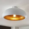 Lindby - plafondlamp - 1licht - metaal - H: 17.4 cm - E27 - wit, goud