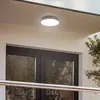 Lindby Led Plafonnier extérieur 'Lahja' - gris foncé (ral 7024), blanc