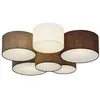 Lindby - plafondlamp - 6lichts - Stof, metaal - H: 28.5 cm - E27 - gri...