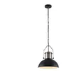 Lindby - hanglamp - 1licht - metaal - H: 39 cm - E27 - zwart mat, nikk...
