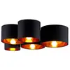 Lindby Lindby Laurenz Plafonnier 5 Lampes 83 Cm Noir-Doré