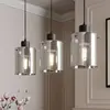Lindby - hanglamp - 3lichts - Staal, glas - E27 - zwart, rookgrijs