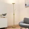 Lindby - LED vloerlamp- met dimmer - 2lichts - metaal, glas, kunststof...