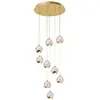 Lucande - hanglamp - 9lichts - Glas, metaal - helder, goud - Inclusief...