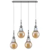 Lucande - hanglamp - 4lichts - ijzer - E27 - chroom