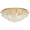 Lindby - plafondlamp - 8lichts - Staal, kristal - H: 25 cm - G9 - goud