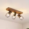 Lindby - buitenspot - 3lichts - hout, metaal, rookglas - H: 18 cm - E1...