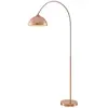 Lindby - booglamp - 1licht - ijzer - H: 183 cm - E27 - koper