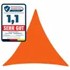 KARAT Voile d'ombrage,Toile pour Jardin, Terrasse, Balcon,Hydrofuge Orange 3,6 x 3,6 x 5,1 m