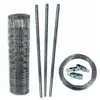 Aquagart 100m natuurhek bosomheining geknoopt gaas 100/10/30+ palen + spandraad