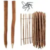AQUAGART Ensemble complet de 5 m de palissade de 120 cm de haut, espacement des lattes de 4 à 6 cm avec 5 poteaux en bois de 1,5 m de long...
