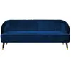 Beliani - Canapé 3 places en velours bleu cobalt ALSVAG