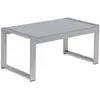 BELIANI Table de jardin en aluminium gris clair 90 x 50 cm SALERNO