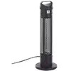 BELIANI Chauffage Électrique Autoportant Pour Extérieur 1000 w en Aluminium et Synthétique Noir Bromo