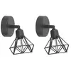 BELIANI Lot de 2 appliques murales noires mates ERMA