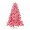 Beliani - Sapin de Noël Artificiel 210 cm en pvc & Acier Rose Pour Ambiance de Noël Cosy Farnham
