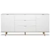 Finori Buffet 2 Portes 3 Tiroirs Scandinave Leknes Blanc