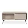 Finori Table basse - ARONA - Rectangulaire - Capuccino / Noir - Sur pi...