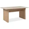 Calicosy Table extensible - Sai 80A - Décor Chêne Jackson / Imitation pierre blanche - Allonge de 40 cm inclue - 160-200 x 75 x 90 cm