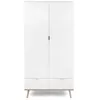 Armoire - GÖTEBORG 61 - Blanc / Chêne sonoma - 2 portes, 2 tiroirs - 90 x 180 x 55 cm