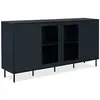Calicosy Buffet 4 Portes Dont 2 Vitrées Bleu Marine - L180 Cm