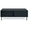 Calicosy Table Basse Avec 2 Tiroirs Et 2 Niches Bleu Royal - L110 Cm