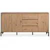 Buffet Chêne artisan - 3 portes 3 tiroirs - L 178,5 x P 40 x H 87 cm -...