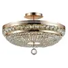 Ottilia Plafonnier semi-encastré or et cristal, 6 lumières, E14