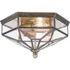 Zeil Plafonnier encastré bronze, 3 lumières IP43, E27