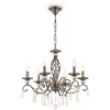 Lustre - Grace - 6 lumières - Laiton - Cristal - E14 - 60W - Intérieur