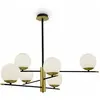 MAYTONI DECORATIVE LIGHTING Lustre 6 lampes, style Moderne, en Métal couleur or , Abat-jours en verre blanc, excl. E14 6x 40W 220V
