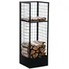 CLP ??Brandhoutrek FORREST,120 x 40 x 40 cm metaal zwart