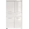 TRENDS INTERNATIONAL Colonne salle de bain AMANDA - 4 portes + 1 tiroir - Blanc brillant - L73 x P31 x H130 cm