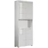 TRENDS INTERNATIONAL Colonne salle de bain AMANDA - 4 portes + 1 niche - Blanc brillant - L73 x P31 x H190 cm