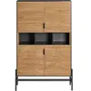 Buffet de Cuisine HFSB03-SCH SoBuy - avec 3 Compartiments Ouverts - 84 x 40 x 132 cm