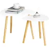 SoBuy Tables Basses Gigognes FBT74-W   Set de 2 - Blanc