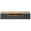 Meuble TV - Tyler - Urbain - En panneaux de particules - Gris anthraci...