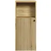 EBUY24 PURE BLISS - Meuble de rangement SDB - 40 x 95 x 31 cm - Chêne blond avec des rainures noires - TRENDTEAM