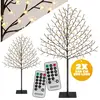 Monzana Kerstverlichting - 2x Kersenbloesemboom 180cm IP44 - Blauw