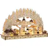 Monzana Kerstboog   Led Winterdorp Batterij   Warm wit
