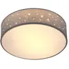 Monzana Plafondlamp - Sterrenhemel Rond 30cm 40 Watt Stof - Grijs