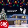 Monzana Lichtsnoer 600 LEDS   Afstandsbediening Timer   Multicolor