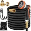 Gardebruk Tuinslang Flexibel - 7,5m 1/2" 3/4" Inch Wandmontage - Zwart