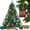 Casaria Kerstboom   Kerstballen 54 Stuk Goud 20m Lichtsnoer   Koud Wit