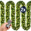 Casaria Guirlande - 2x5m 100 Leds Afstandsbediening - Warm Wit