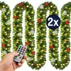 Casaria Guirlande - 2x5m 80 LEDs-Afstandsbediening Decoratie   Warmwit