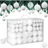 Casaria Lot de 100 boules de Noël en plastique robuste Décoration de N...