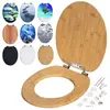 CASARIA Siège de WC Bambou système d'abaissement automatique MDF abatt...