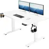 Casaria Zit Sta Bureau Hoogte Verstelbaar Elektrisch 110x60cm - Wit