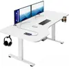 Casaria Zit Sta Bureau   Hoogte Verstelbaar Elektrisch - 160x75cm Wit